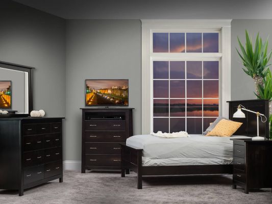 Warren Modern Panel Bed Countryside Amish Furniture