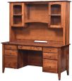 Brown Maple Desk with Hutch