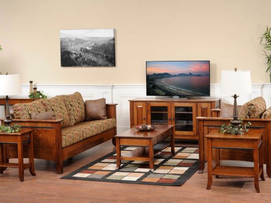 Richmond Handcrafted Shaker Loveseat, Shaker Style Living Room Furniture