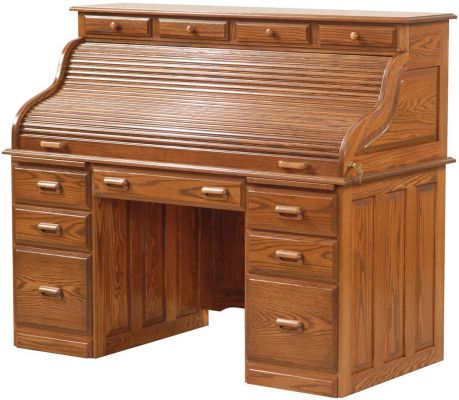 Roll Top Desk Countryside Amish Furniture, Roll Down Secretary Desktop