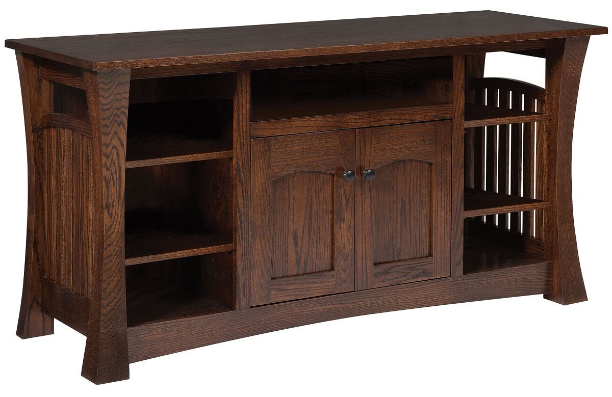 Orono Oak TV Stand with Storage - Countryside Amish Furniture