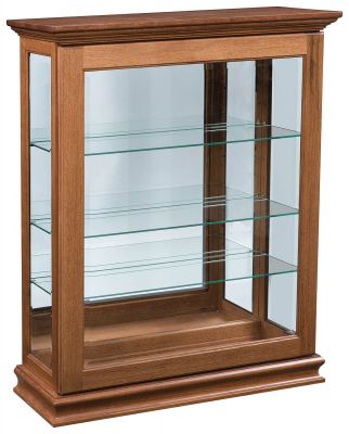 Riverwalk Classic Oak Curio Cabinet, Curio Console Table With Glass Doors