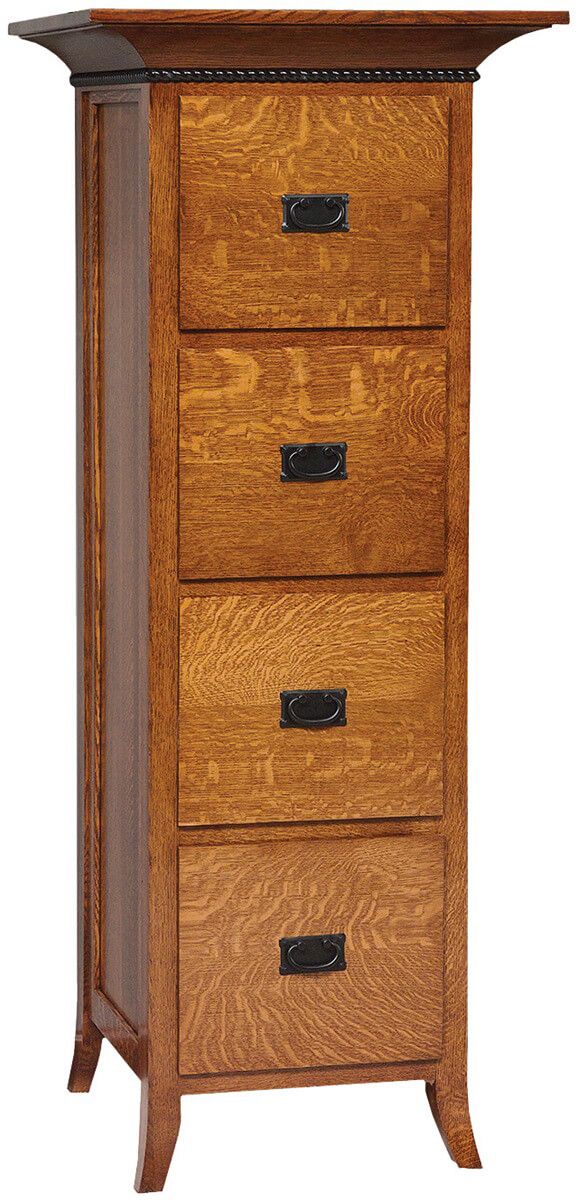 Oswin 4 Drawer Filing Cabinet, Solid Oak Filing Cabinet 4 Drawer