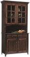 Elisee Shaker China Hutch in Brown Maple