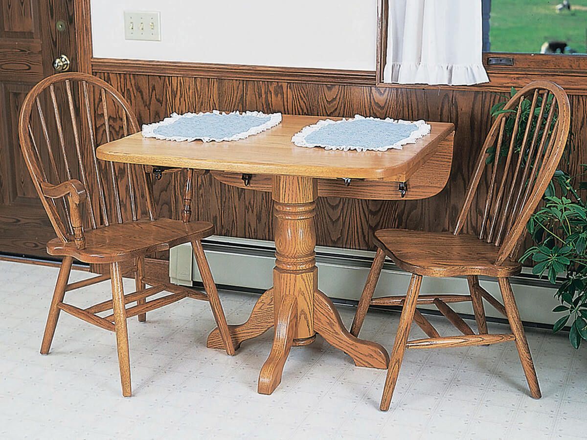 River Shore Pedestal Drop Leaf Table - Countryside Amish ...