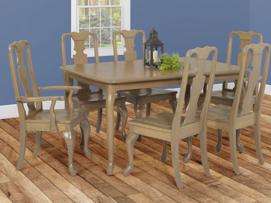 Barrington Amish Oak Leg Table, Barrington Dining Table