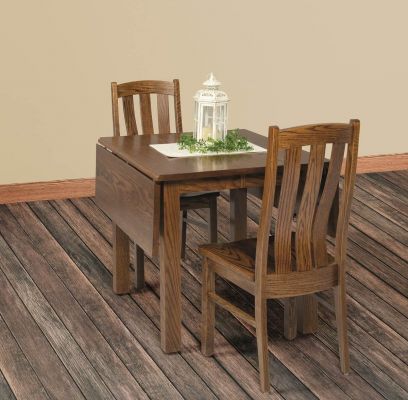 Drop Leaf Table and Solid Wood Chairs