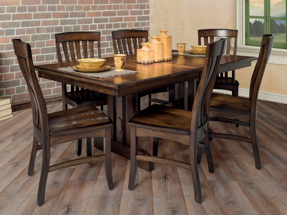 Francs Peak Expandable Dining Table, Hickory Dining Room Table