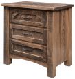 Letto Rustic 3-Drawer Nightstand