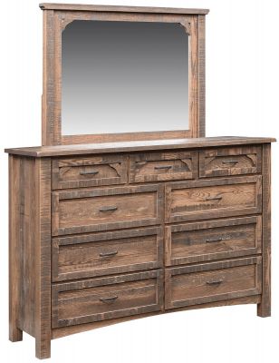 Letto Rustic Mirrored Dresser