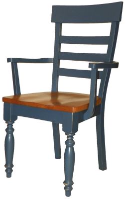 Lanier French Country Ladder Back Arm Chairs