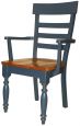 Lanier French Country Ladder Back Arm Chairs