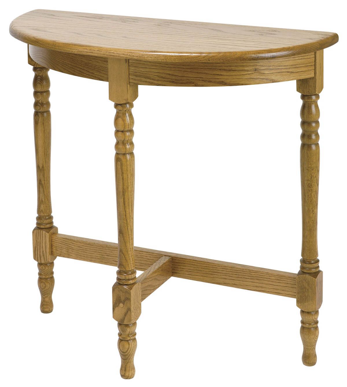Lemann Traditional Oak Foyer Table Countryside Amish Furniture