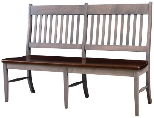 60-Inch Hardwood Bench with Back