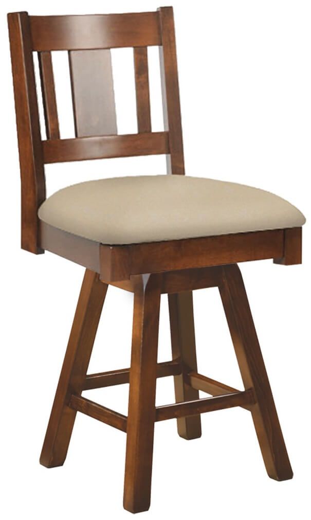 Henredon Mission Swivel Bar Chair, Mission Style Swivel Bar Stools
