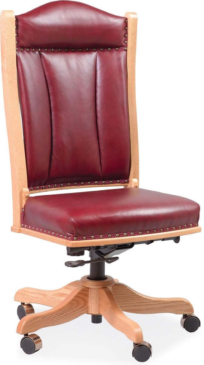 Bellbrook Office Chair with Cherry Red Leather