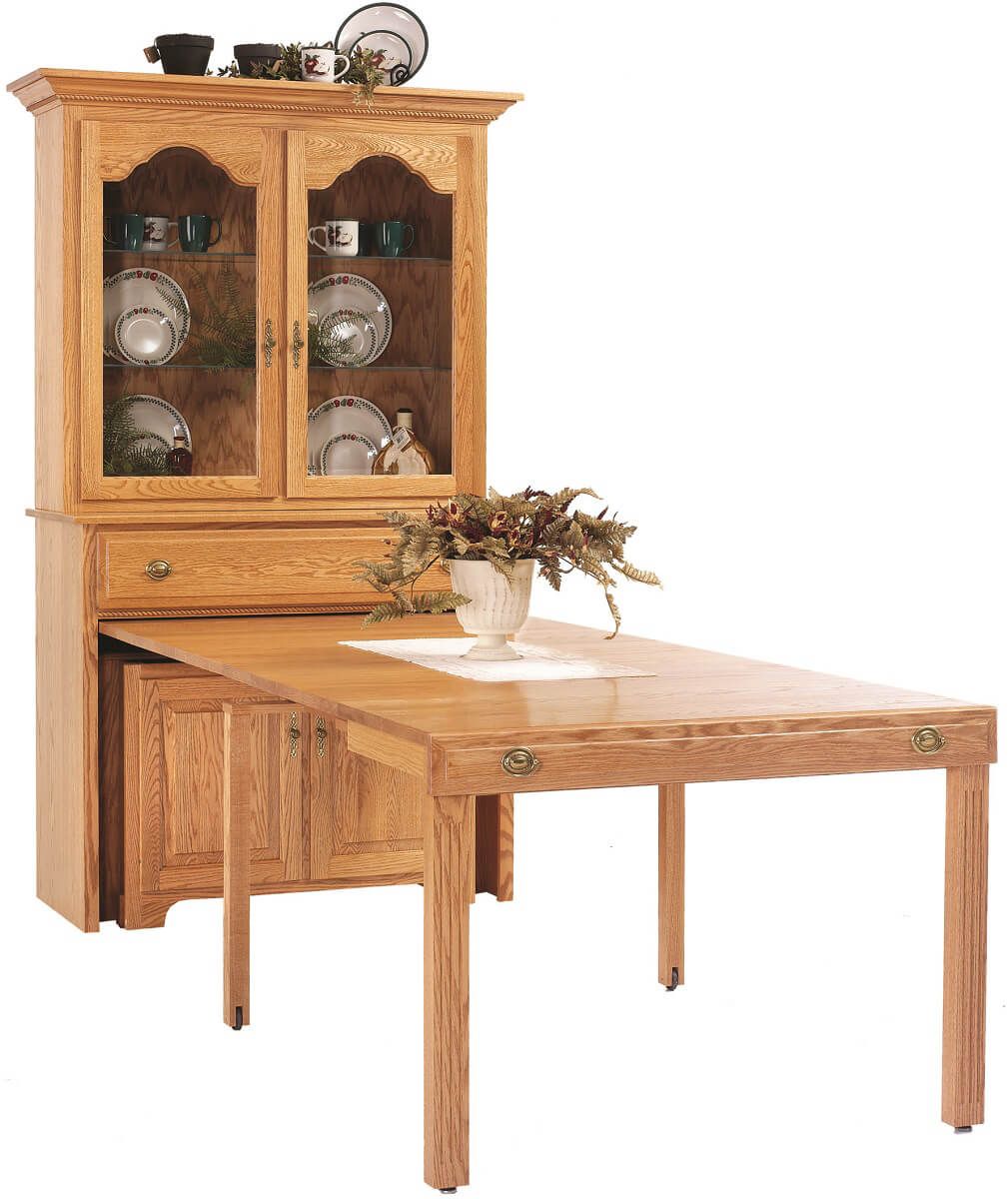 Oak Console Table with Pullout Table
 
