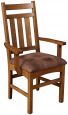 Biloxi Arm Chair with Upholstered Seat