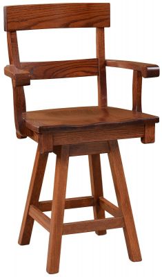 Osteria Solid Oak Swivel Bistro Chair