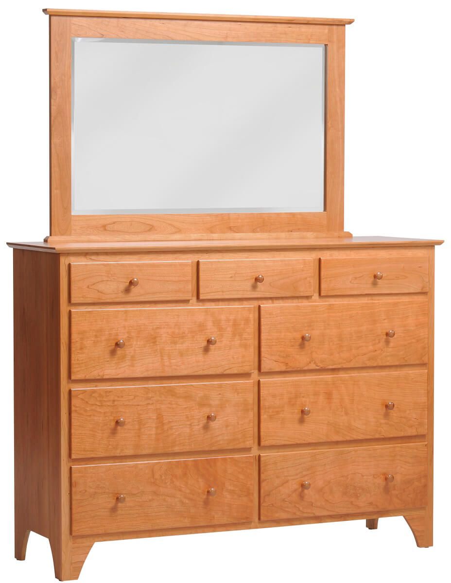 Dublin Tall Mirrored Dresser Countryside Amish Furniture