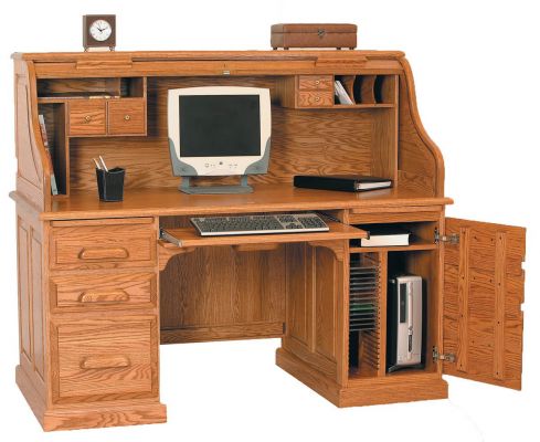 Connelly Computer Rolltop Desk Countryside Amish Furniture