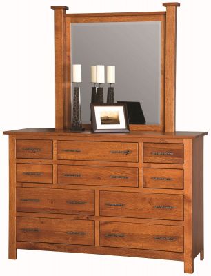 Boa Vista Dresser With Mirror, Amish Dresser With Mirror