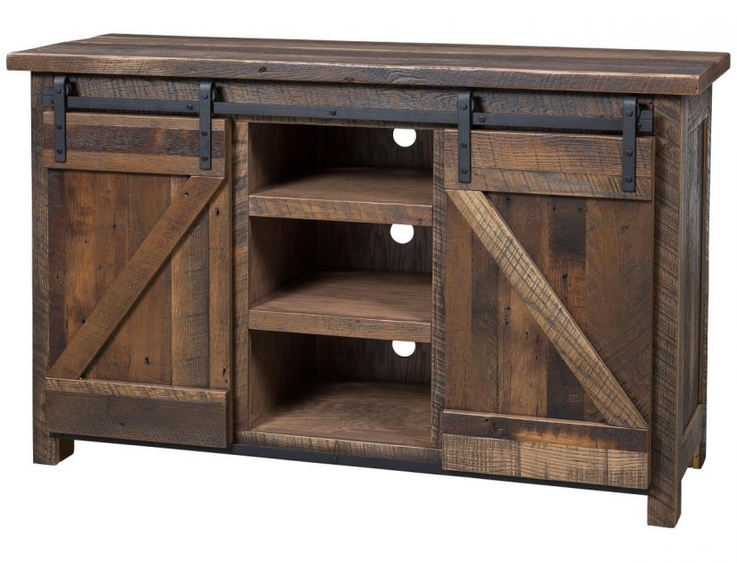 Colebrook Barn Door TV Stand - Countryside Amish Furniture