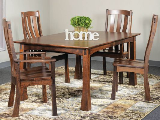 Kaskaskia Mission Dining Chairs and Ira Leg Table