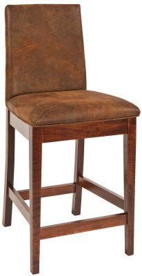Duvall Upholstered Pub Chair in Leather