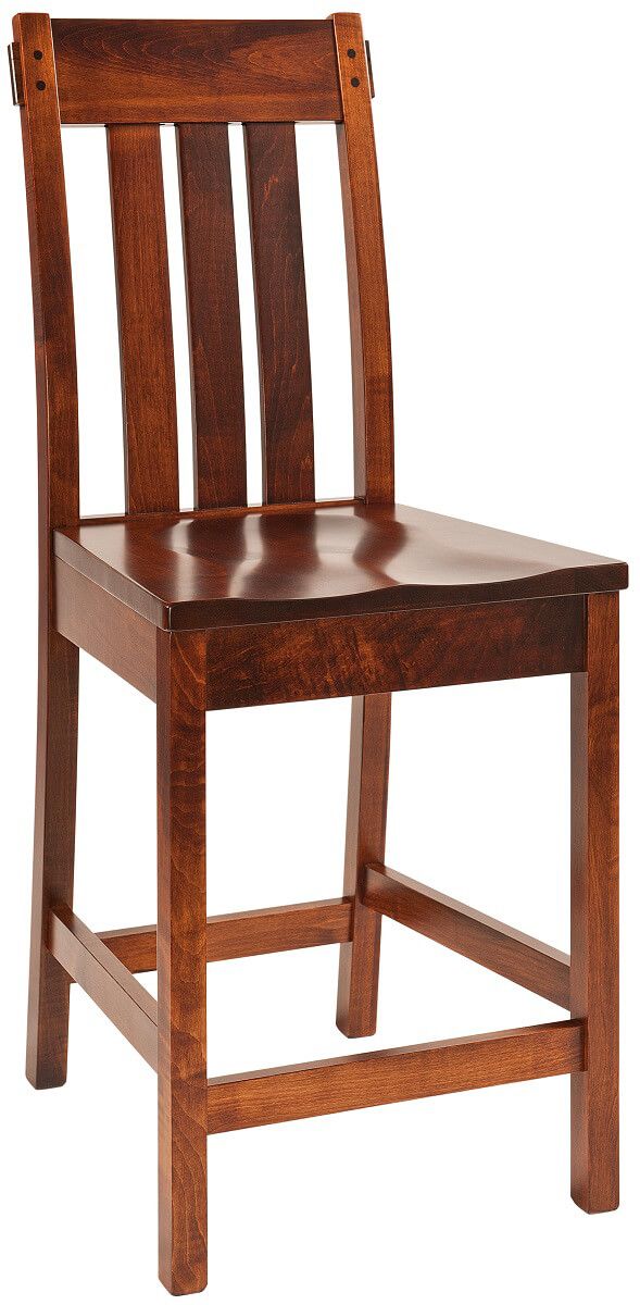 Guadalupe Mission Bar Chair in Brown Maple