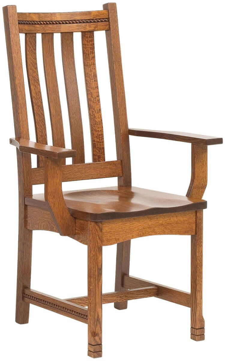 Parron Mission Arm Chair in Quartersawn White Oak