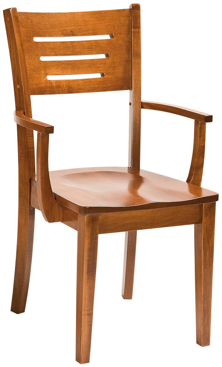 Pompeii Solid Wood Arm Dining Chair