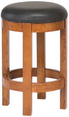 River Walk 24 Inch Leather Upholstered Counter Stool
