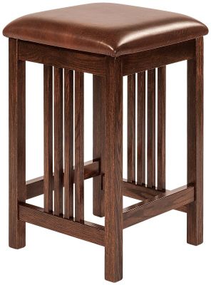 St. Clair Mission Barstool with Leather Seat