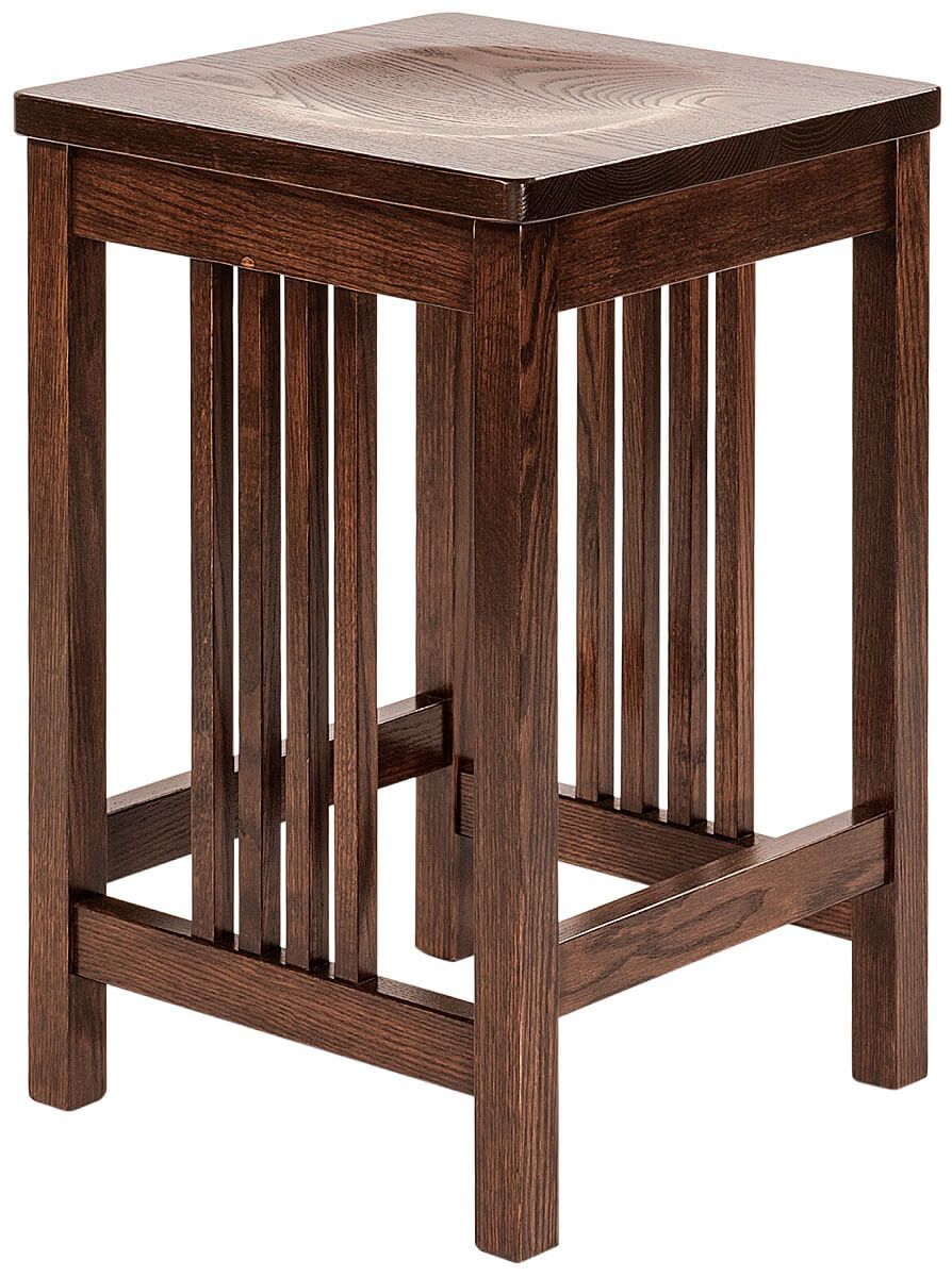 St. Clair Mission Barstool in Solid Oak