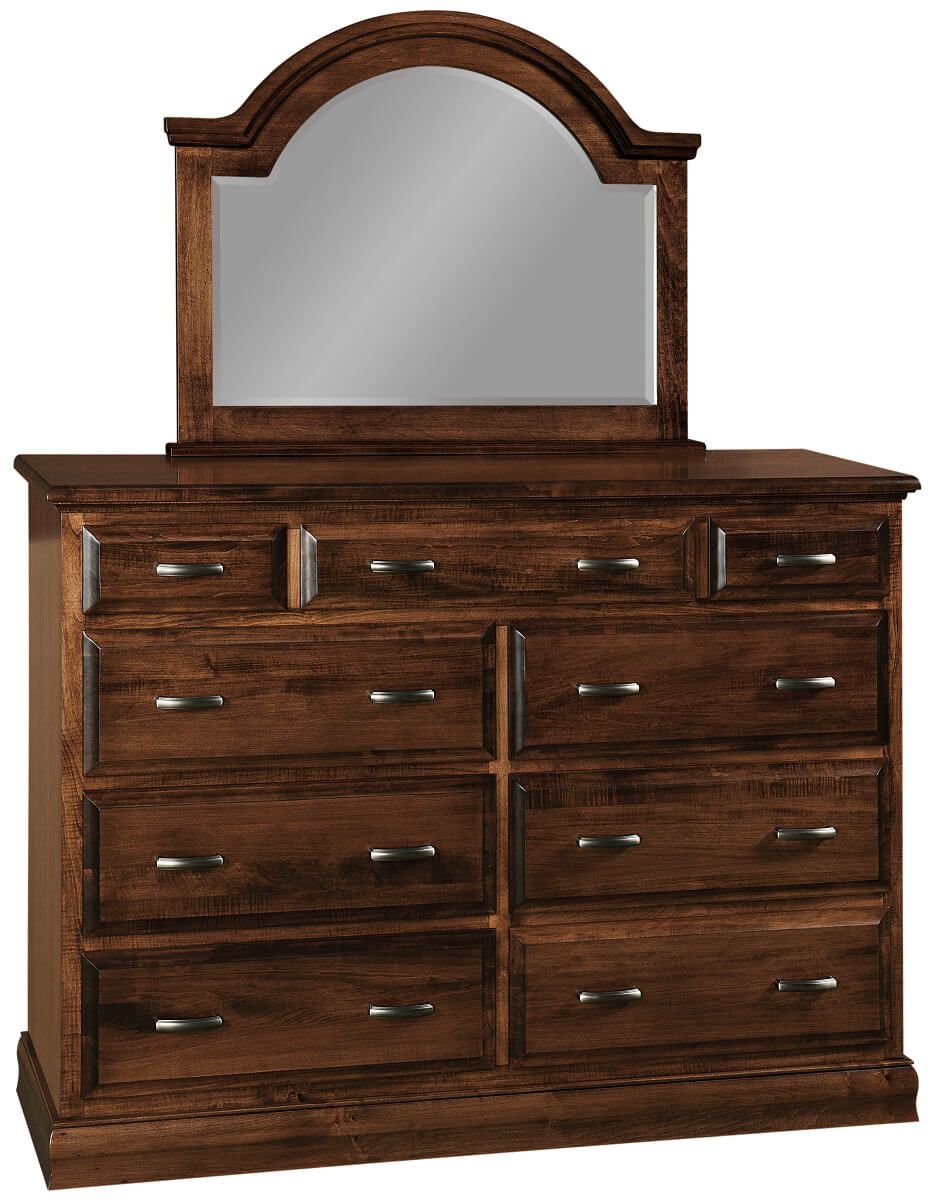 Natchez 9-Drawer Mirrored Dresser
