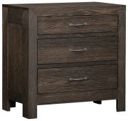 Eclectic 3-Drawer Bedside Table