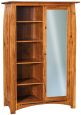Rustic Hickory Armoire with Mirror