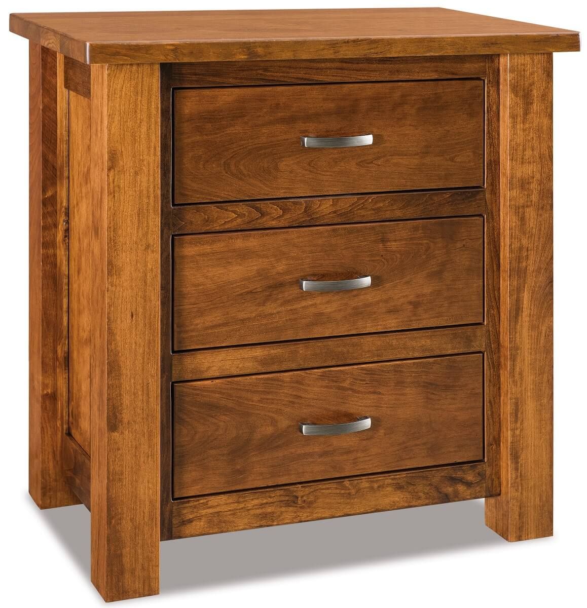Harper Tall 3Drawer Nightstand Countryside Amish Furniture
