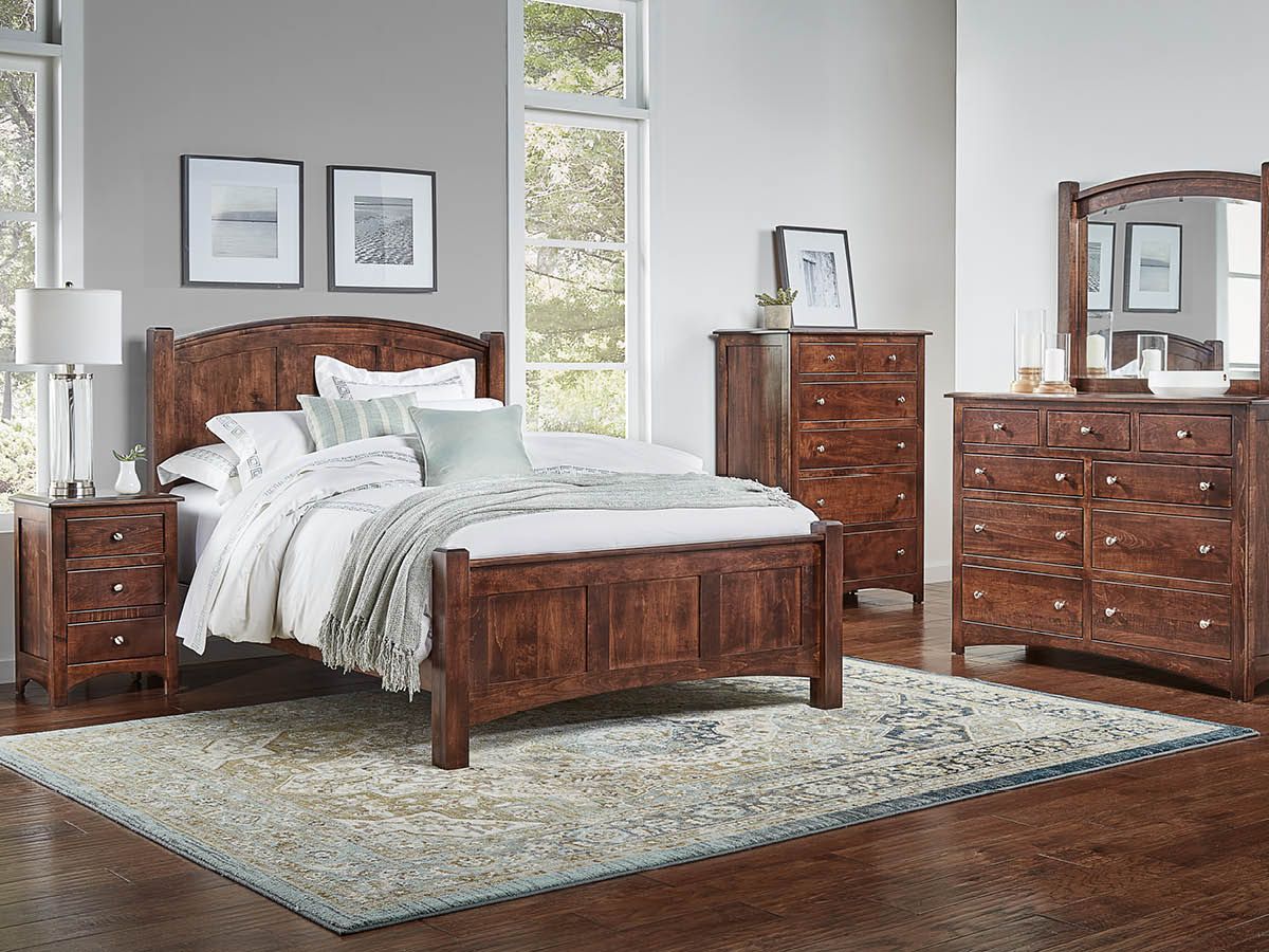 Brown Maple Wood Bedroom Furniture