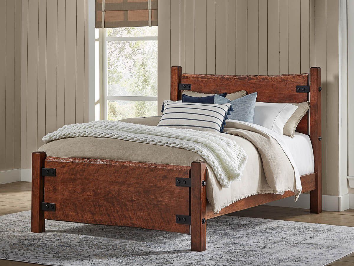 Rustic Cherry Free Form Bed Frame