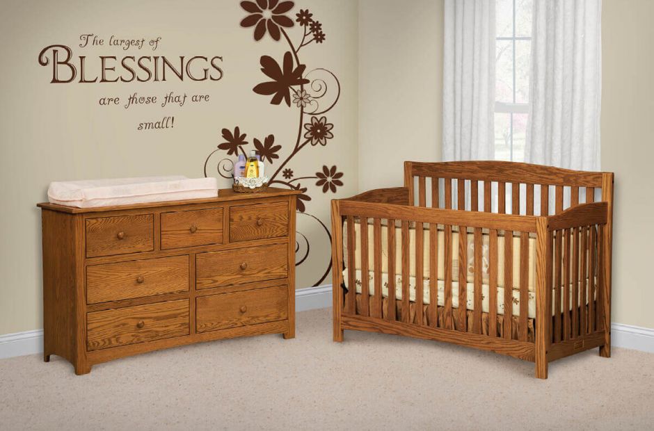 Countryside Amish Furniture, Cherry Wood Baby Dresser