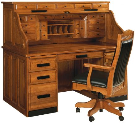 Amish Made Cherry Rolltop Desk