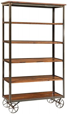 Industrial Wood Bookcase