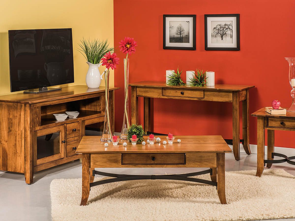 Brown Maple Living Room Furniture