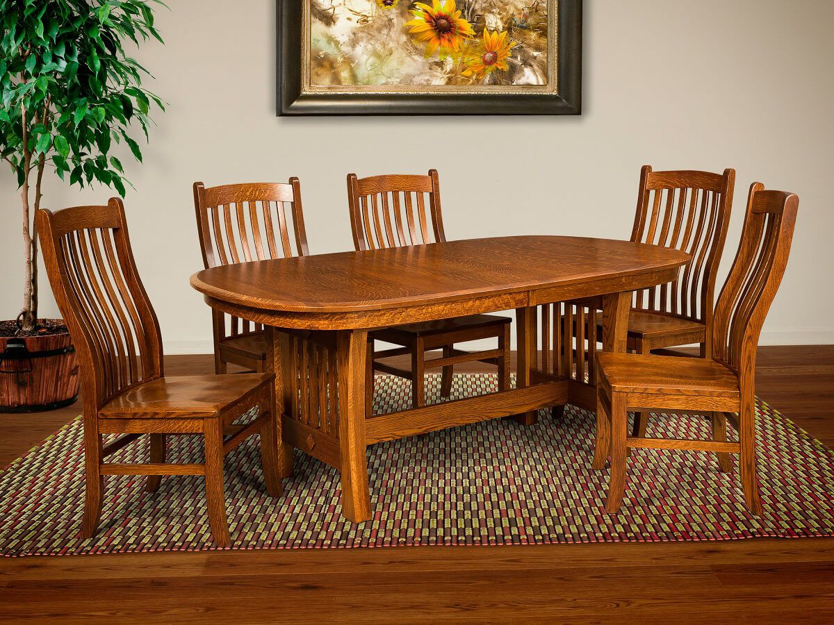 Pictured with the Berkshire Craftsman Dining Chairs