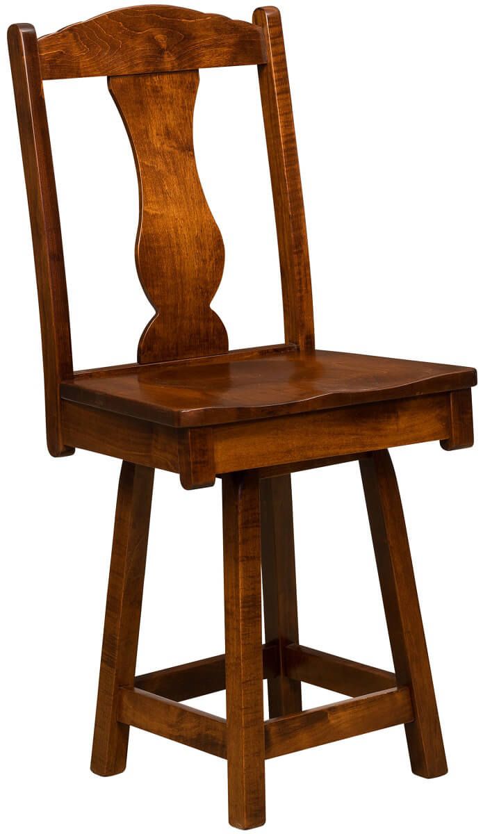Jacobsen Swivel Bistro Chair in Brown Maple