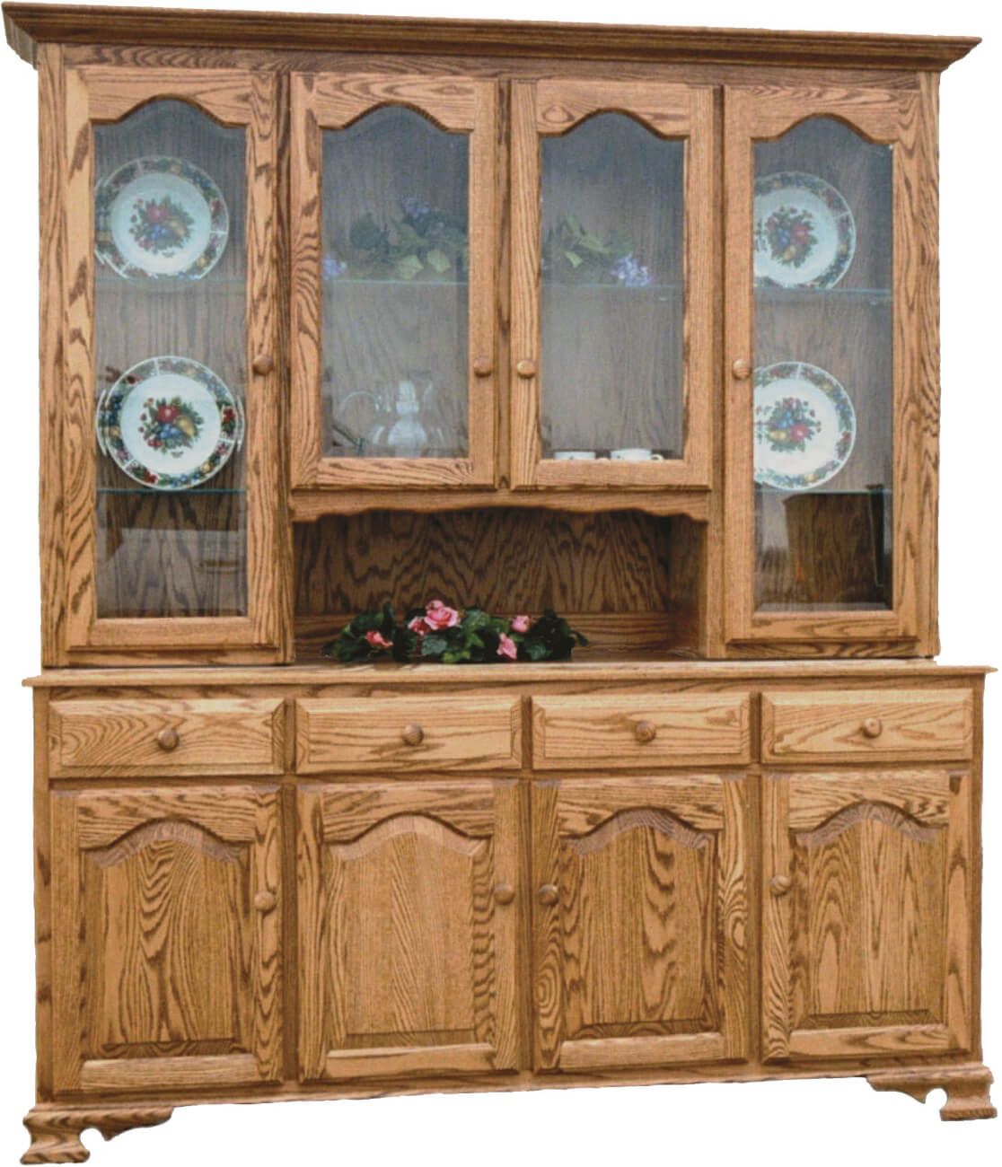Belle Hearth Large Country Hutch in Oak