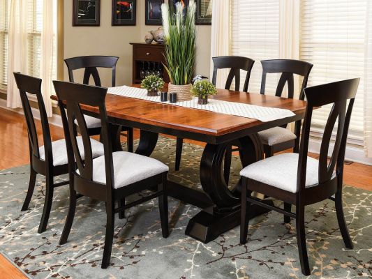 Amelia Solid Wood Dining Chairs, Amish Made Kitchen Islands In Paris