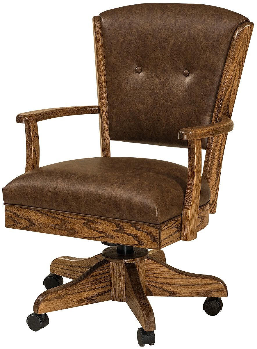 Leather Amish Made Office Chair